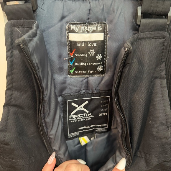 Arctix Toddler Snow Bib Overalls – Black, Size 2T - Picture 2 of 3